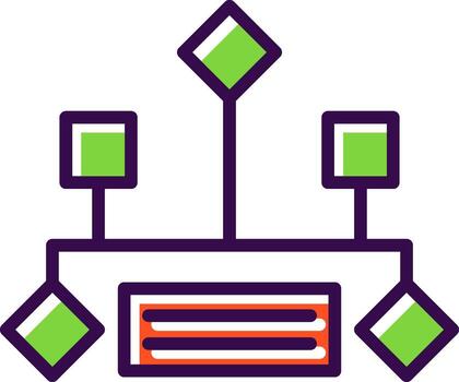 Hierarchical structure Vector Icon Design