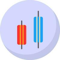 Bearish engulfing Vector Icon Design