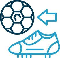 diseño de icono de vector de botas de fútbol