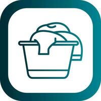 Laundry basket Vector Icon Design