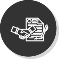 diseño de icono de vector de contrato