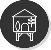 Beach hut Vector Icon Design