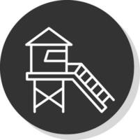 Lifeguard tower Vector Icon Design