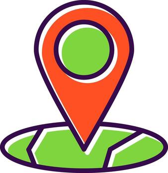 mapa puntero vector icono diseño