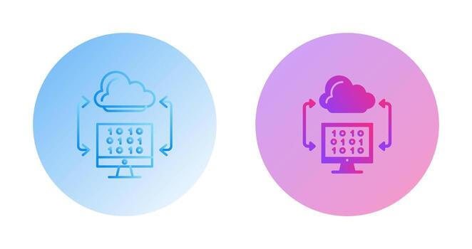 Cloud Coding Vector Icon