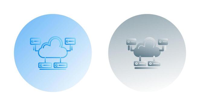 Cloud Database Vector Icon