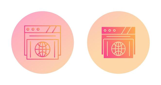 icono de vector de navegador