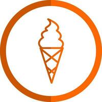 Ice cream cone Vector Icon Design