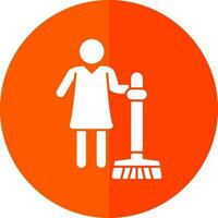 mujer de limpieza vector icono diseño