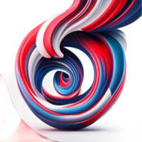 3d abstract colorful twisted liquid shapes creative design element AI Generative png