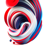 3d astratto colorato contorto liquido forme creativo design elemento ai generativo png