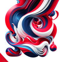 3d abstract colorful twisted liquid shapes creative design element AI Generative png