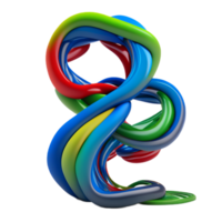 Abstract colorful twisted liquid shape png