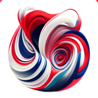 3d abstract colorful twisted liquid shapes creative design element AI Generative png