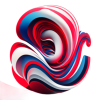 3d abstract colorful twisted liquid shapes creative design element AI Generative png