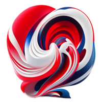 3d abstract colorful twisted liquid shapes creative design element AI Generative png