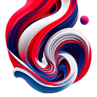 3d abstract colorful twisted liquid shapes creative design element AI Generative png