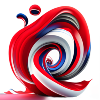 3d abstract colorful twisted liquid shapes creative design element AI Generative png