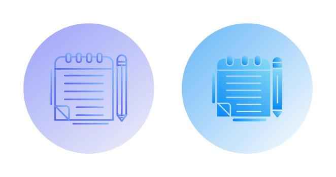 icono de vector de bloc de notas