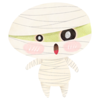 Cute Mummy Ghost in Halloween Fun png