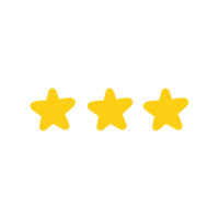 amarillo Tres estrellas png