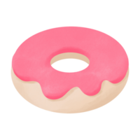 pink glazed donut png