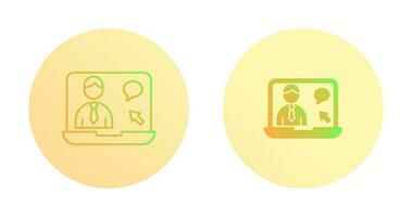 Online Interview Vector Icon