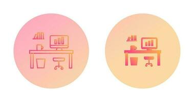 Office Desk Vector Icon