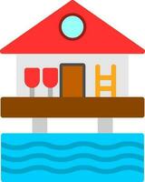 Beach hut Vector Icon Design