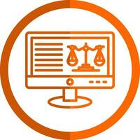 Online court Vector Icon Design