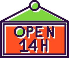 Opening hours Vector Icon Design