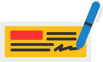 Cheque Vector Icon Design
