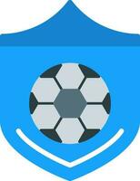 Soccer ball on a shield Vector Icon Design