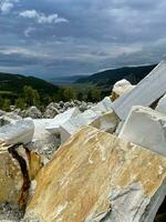 View of Lake Baikal from the Buguldeyka marble quarry. Russia photo