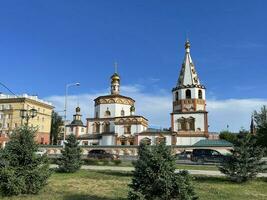 18 of July 2022 - Irkutsk, Russia. Cathedral of the Epiphany photo