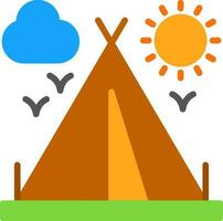 Camping tent Vector Icon Design