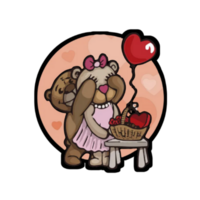 Happy valentine day sticker png