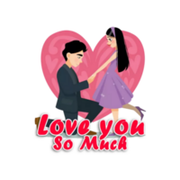 Happy valentine day sticker png