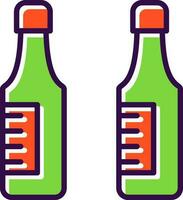 Beer bottles Vector Icon Design