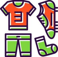 Football uniform Vector Icon Design
