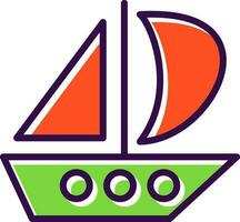 Catamaran Vector Icon Design