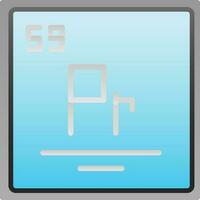 Praseodymium Vector Icon Design