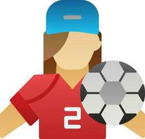 diseño de icono de vector de jugador de fútbol