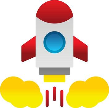 Rocket launch Vector Icon Design