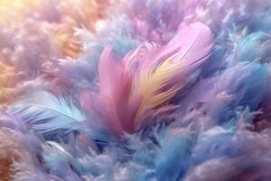 the spray flew high and the feathers floated. photo
