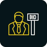 Bid Vector Icon Design