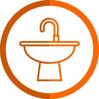 Washbasin Vector Icon Design