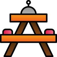 Picnic table Vector Icon Design