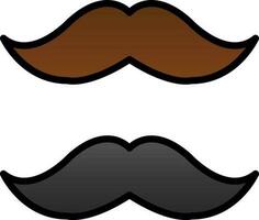 diseño de icono de vector de bigote