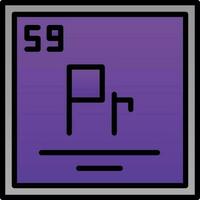 Praseodymium Vector Icon Design